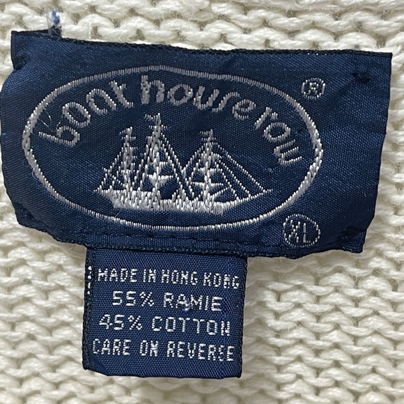 Vintage Boat House Row Tennis Pickleball Cotton Blend V-Neck Sweater Size XL - Picture 3 of 6
